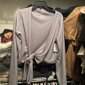 Light Gray Wrap Cardigan